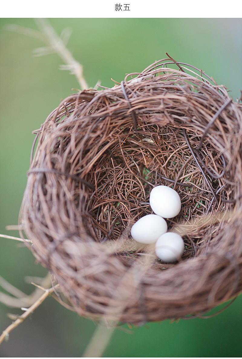 纯手工藤编织鸟巢鸟窝鸟屋家具装饰拍摄拍照道具摆件
