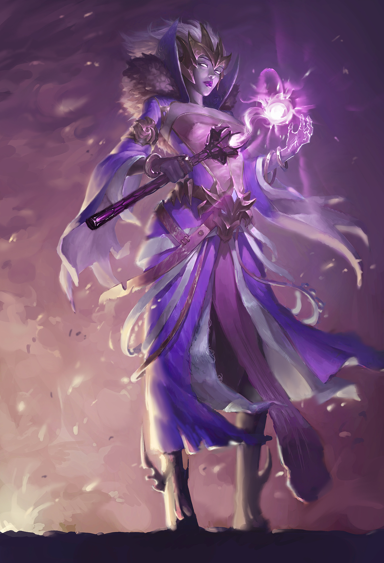 法师|插画|游戏原画|华仔__原创作品-站酷zcool