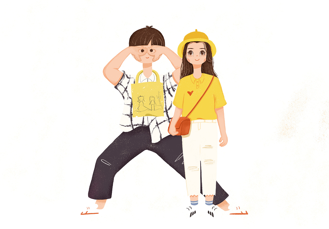 《My friends》插画（图ZMTMyMDMxMjY0） - 创作习作 - 站酷设计师哇Rainbow原创素材 - 站酷ZCOOL