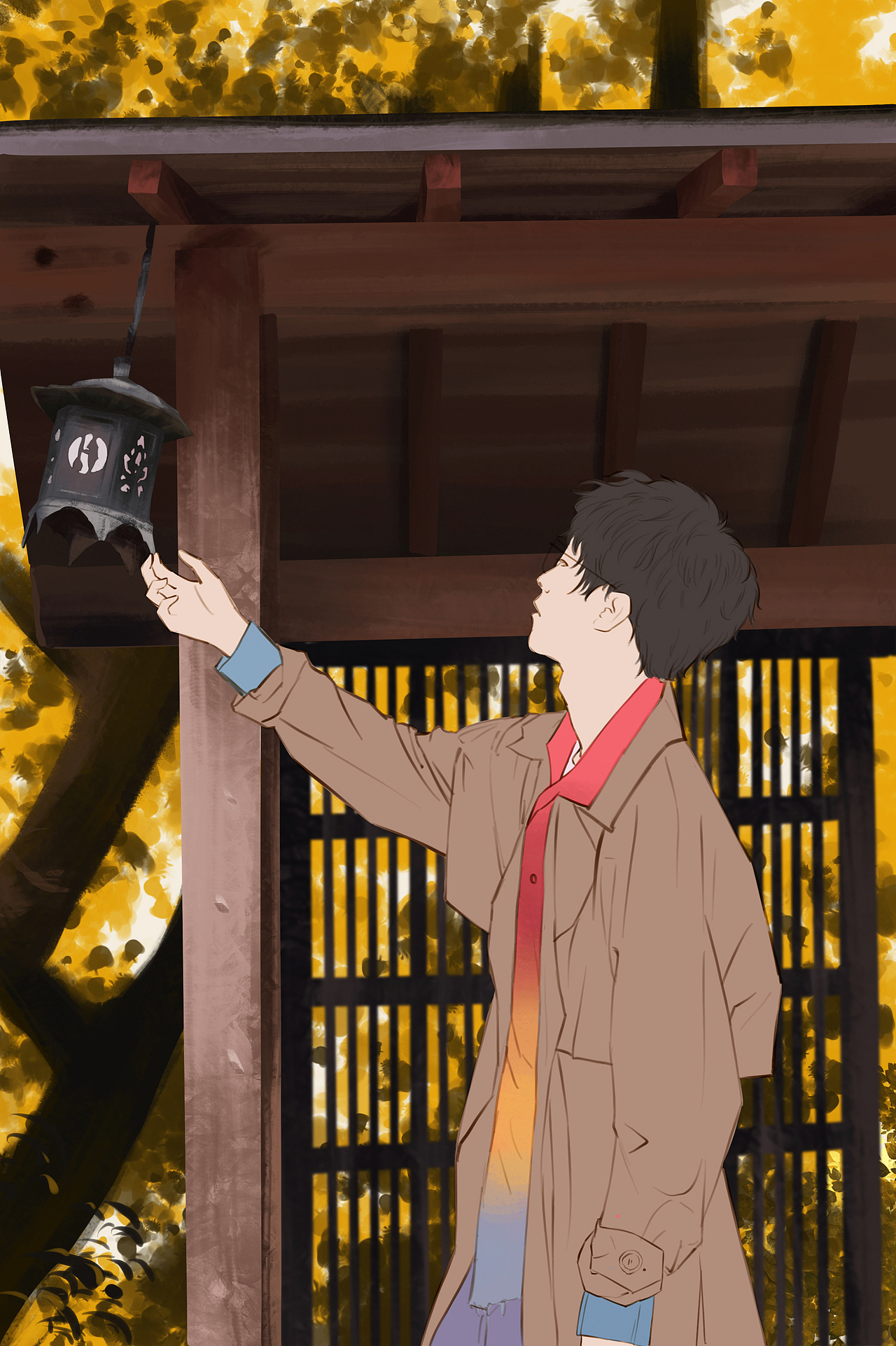 秋天的爱豆🤩伪厚涂插画附步骤（图ZMjI5MDQzMzIw） - 创作习作 - 站酷设计师小倩yo原创素材 - 站酷ZCOOL