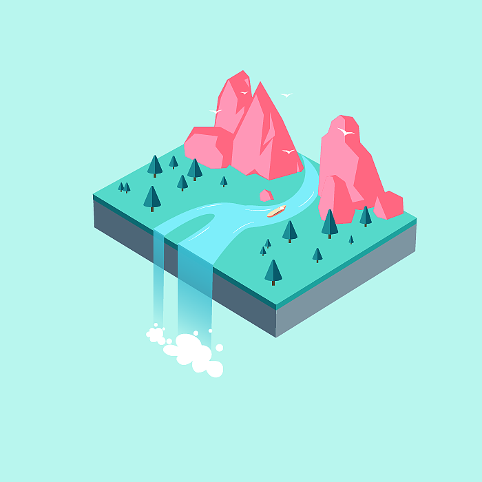 3D风景插画（图ZOTE2NTQ5OTI=） - 创作习作 - 站酷设计师七里田间92原创素材 - 站酷ZCOOL