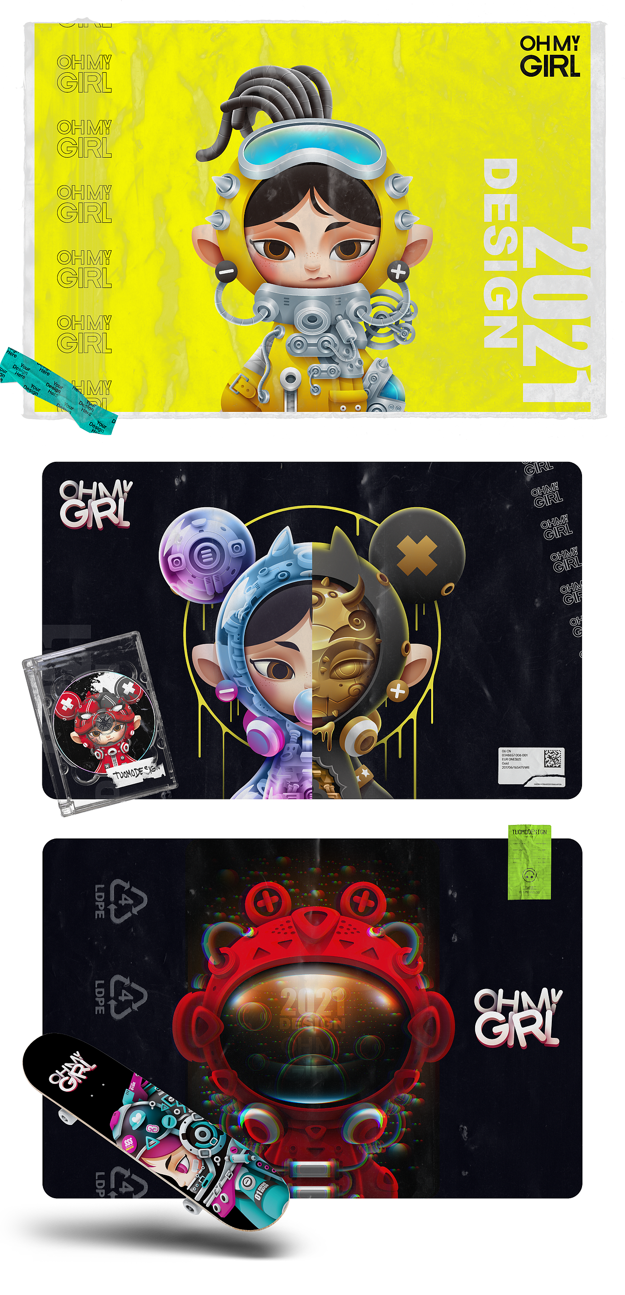 OH MY GIRL 王贵芬参战（图ZMjcxNjA5NDk2） - IP形象 - 站酷设计师狂奔的包子插画铺原创素材 - 站酷ZCOOL