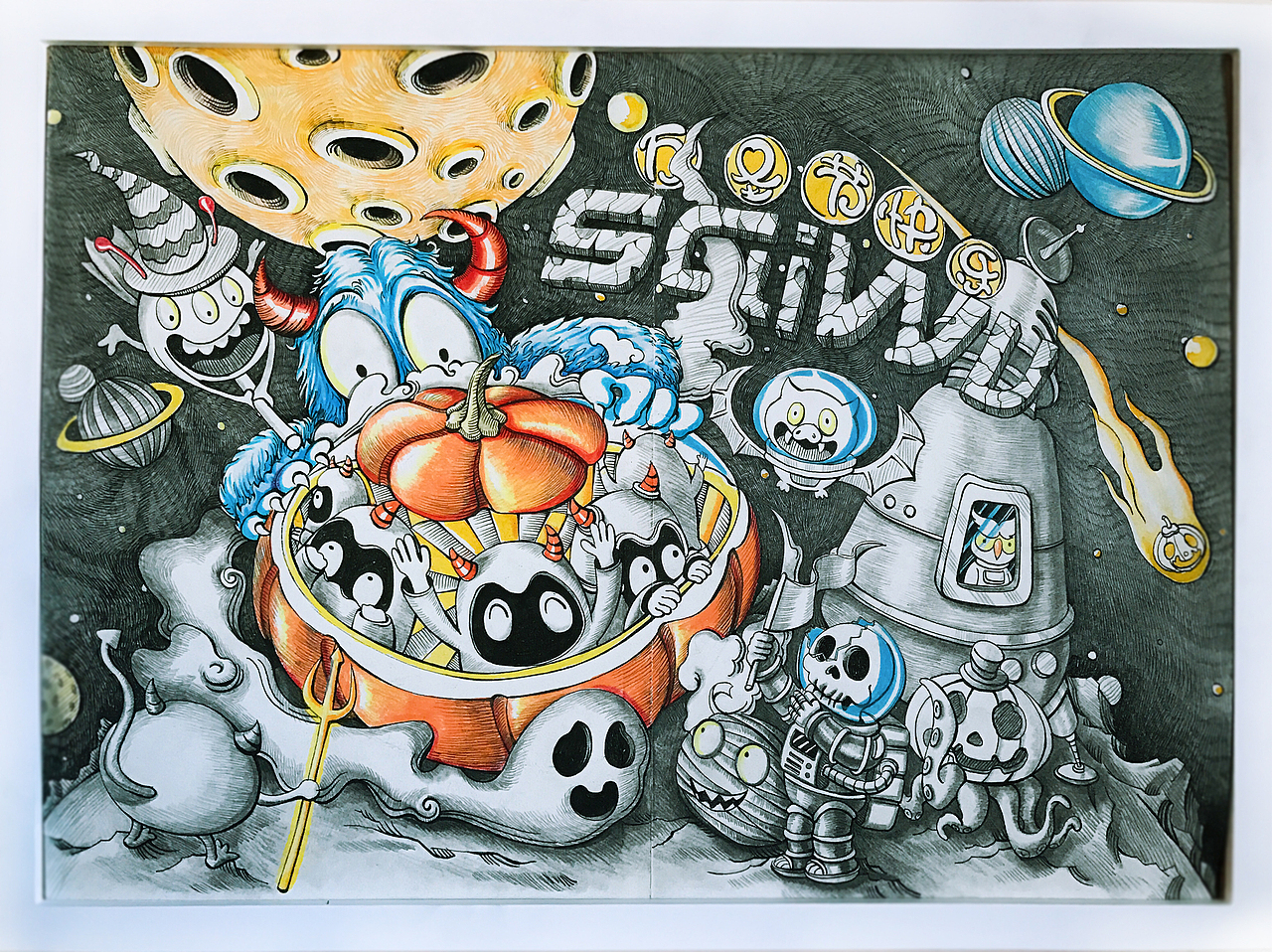 小恶魔的万圣节（图ZNjYxNzc2MzY=） - 新锐潮流插画 - 站酷设计师庄泽松原创素材 - 站酷ZCOOL