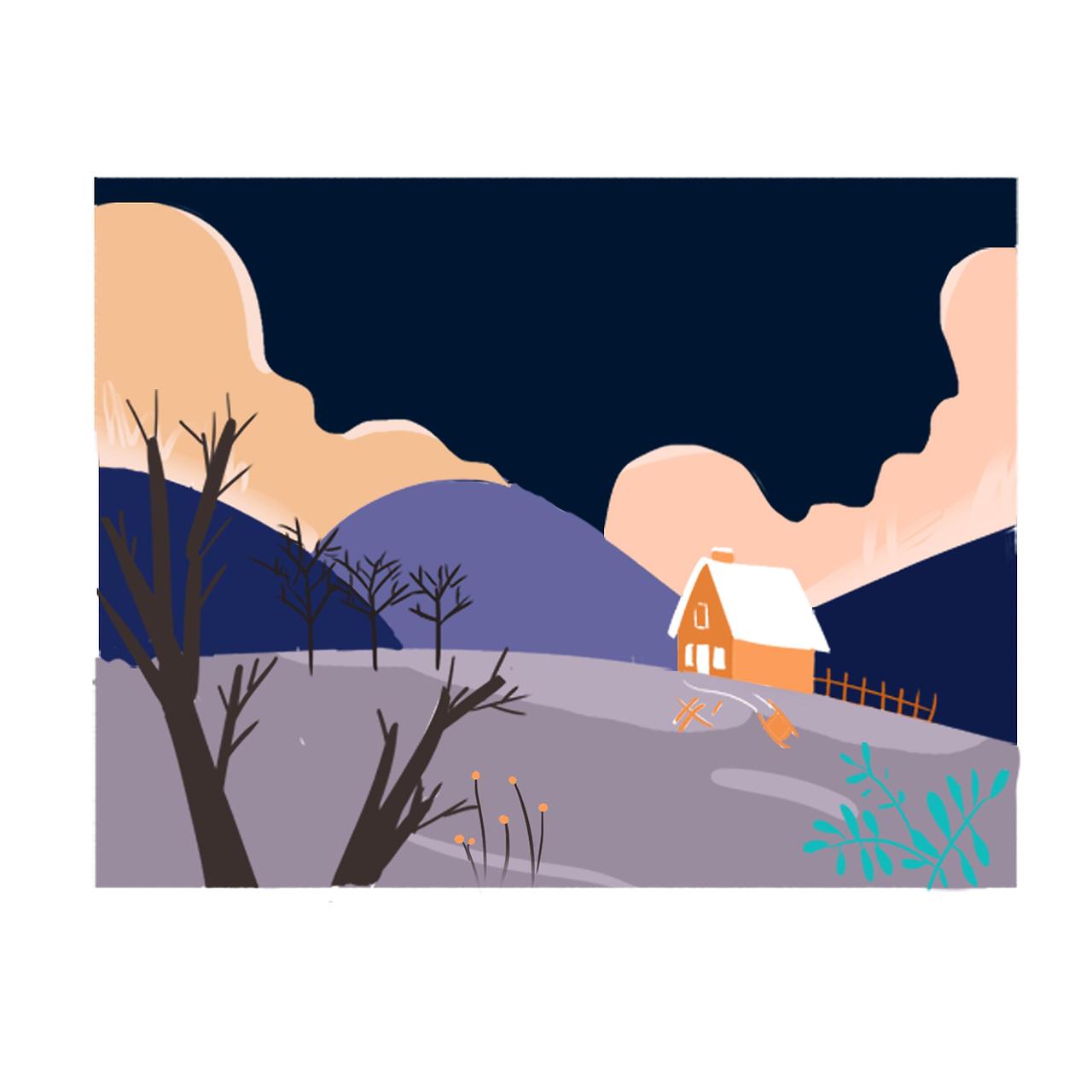 插画风景颜色搭配