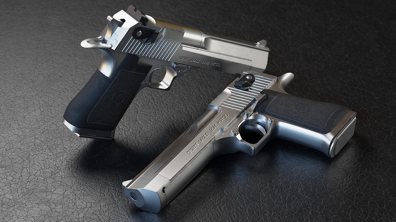 次世代游戏建模,沙鹰手枪