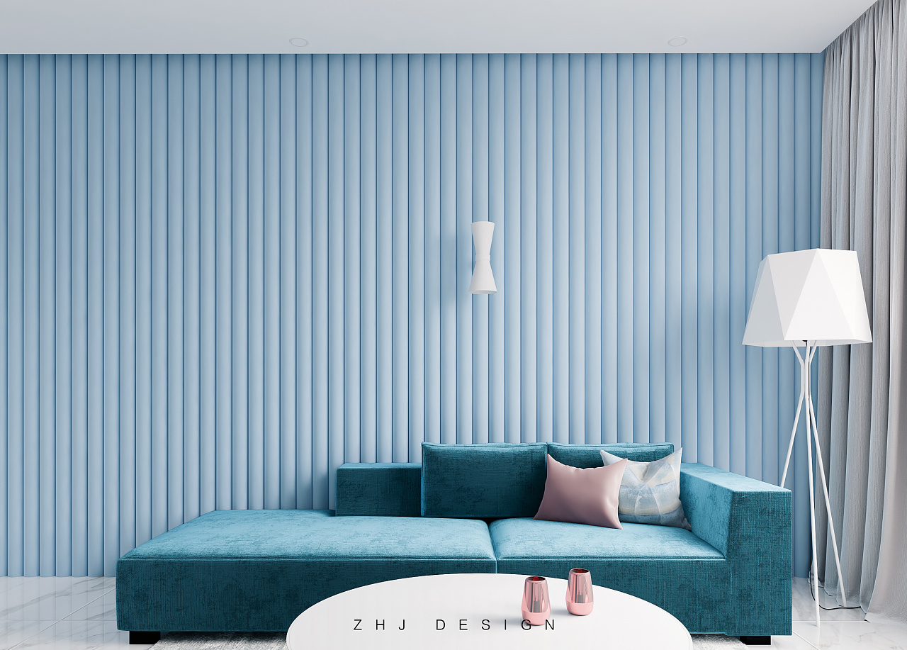 蓝色空间——效果图复现|空间|室内设计|一点一线 - 原创作品 - 站酷 (ZCOOL)