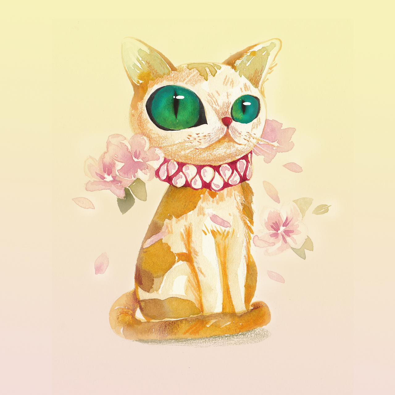 很早之前画的一套卡通水彩小画了,希望大家支持~~~~(づ~3~)づ╭