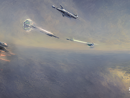 #AI創(chuàng)作實驗室#天空 宇宙飛船 戰(zhàn)爭 硝煙