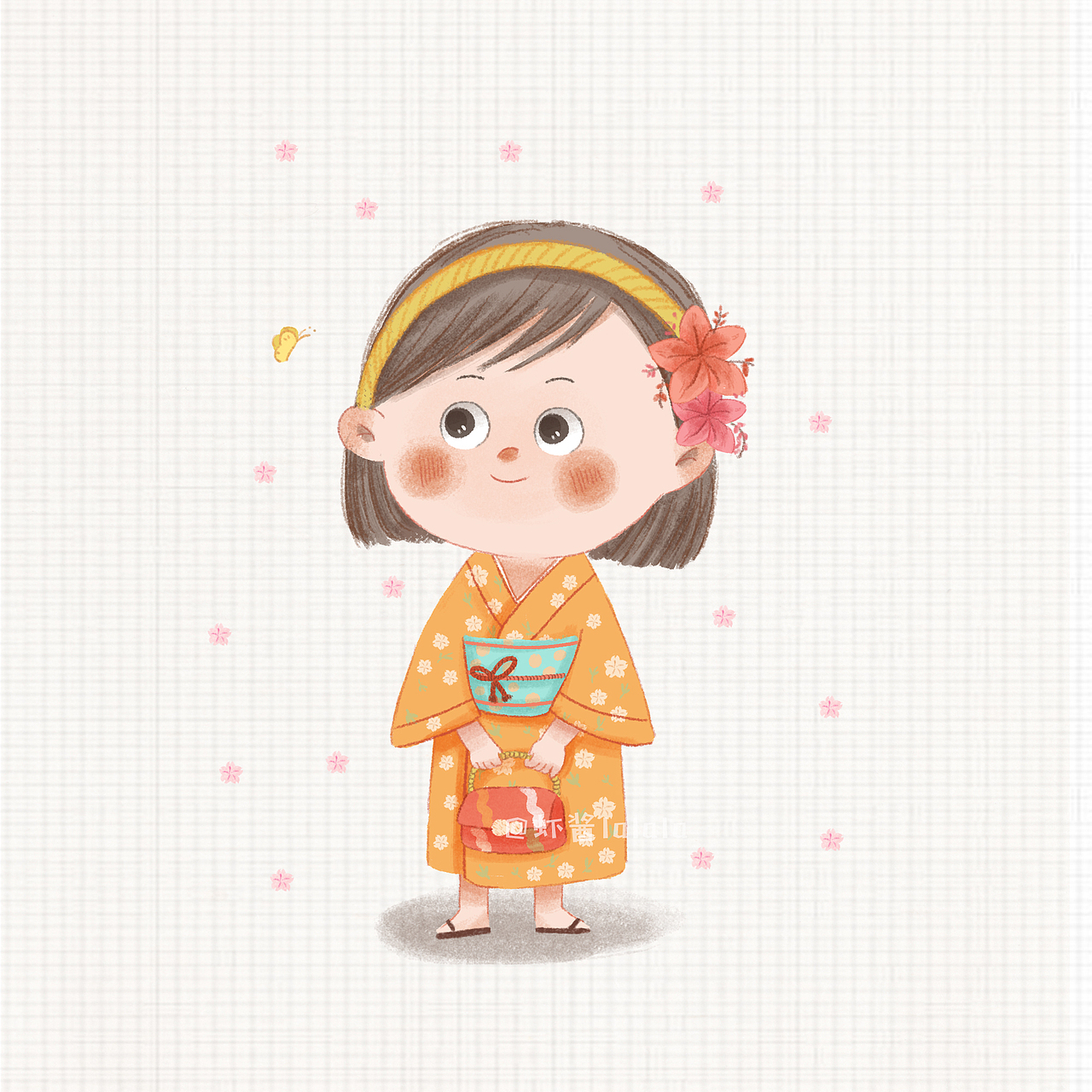 和風(fēng)萌妹子（圖ZMTM3NDM5Njk2） - 兒童插畫 - 站酷設(shè)計師蝦醬就是我啦原創(chuàng)素材 - 站酷ZCOOL