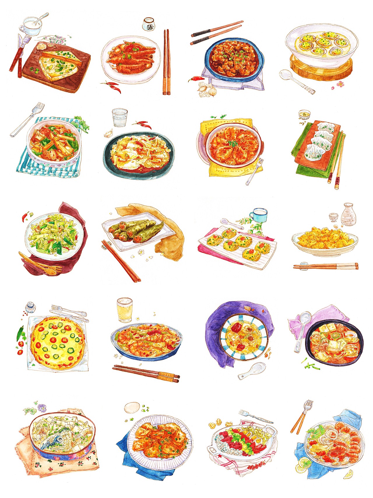 都是食物呀！第二弹（图ZMTc5NzM3Mzcy） - 商业插画 - 站酷设计师晓茑原创素材 - 站酷ZCOOL