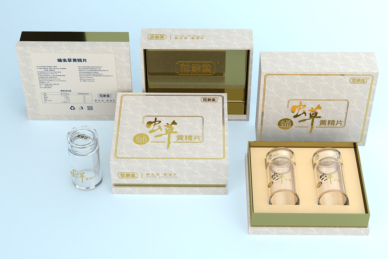 蟲草復(fù)古包裝保健品藥品包裝設(shè)計(jì)（圖ZMjc5NTM1MDky） - 其他工業(yè)/產(chǎn)品 - 站酷設(shè)計(jì)師PINGPING啊原創(chuàng)素材 - 站酷ZCOOL