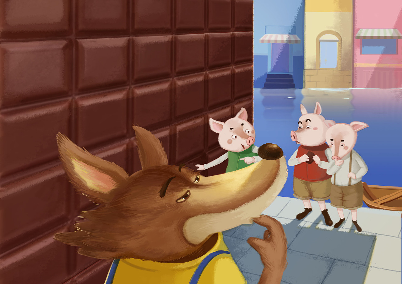 三只小猪（three pigs）|插画|儿童插画|Alisia - 原创作品 - 站酷 (ZCOOL)