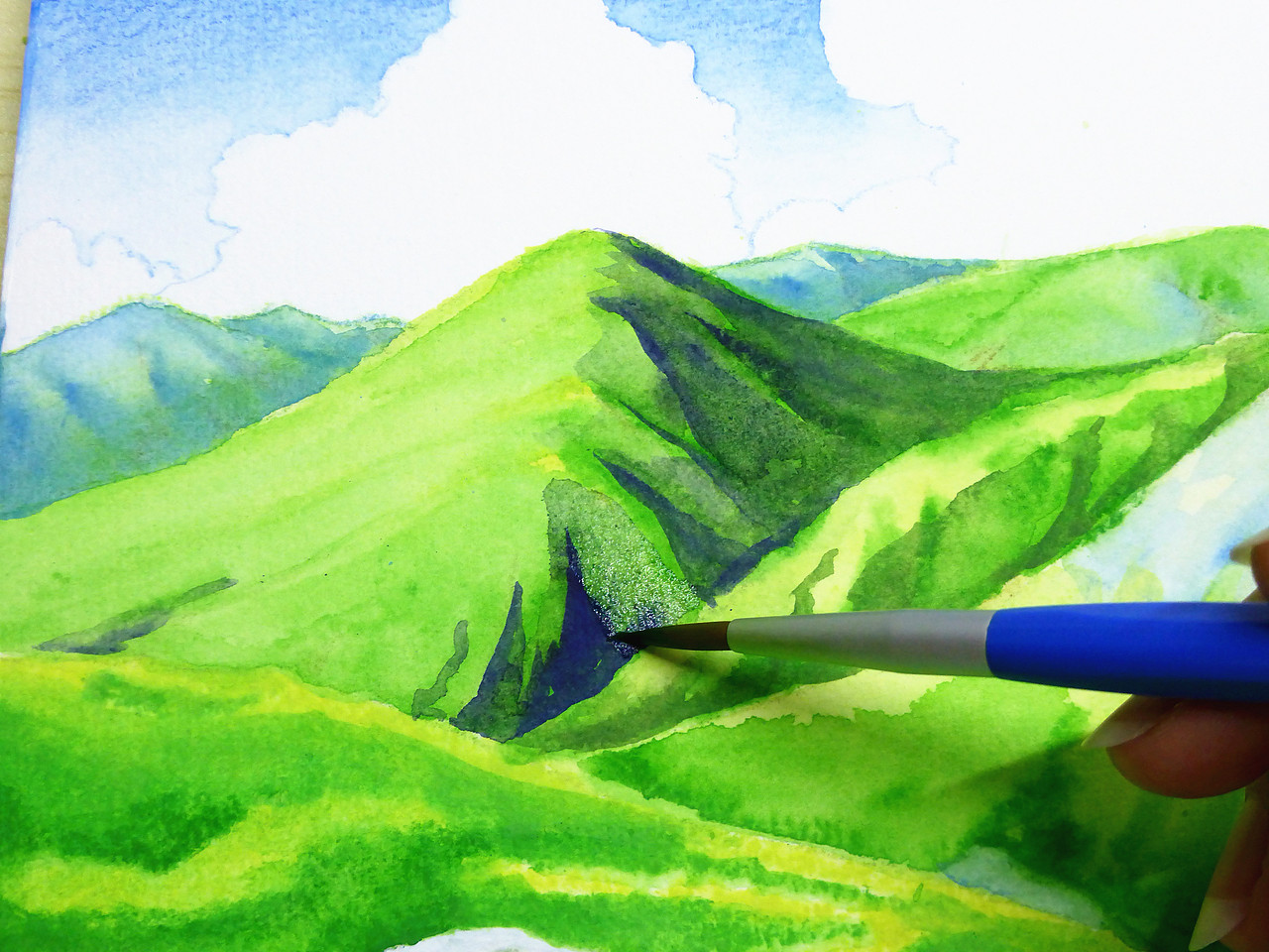 原创作品纯艺术绘画榊雪兔不透明水彩 |《魔女宅急便》场景197风景