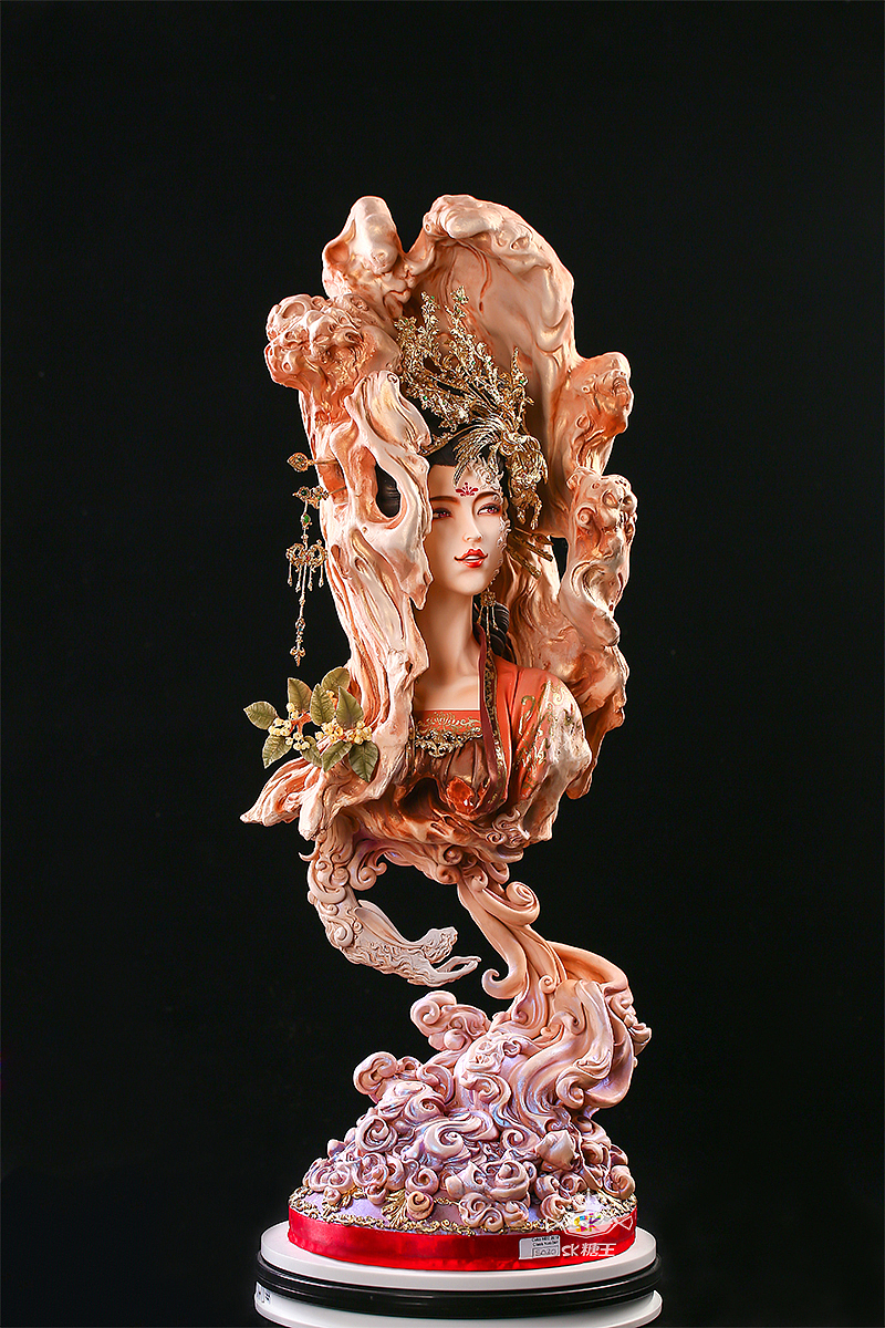 超级惊艳的3d翻糖人偶蛋糕嫦娥