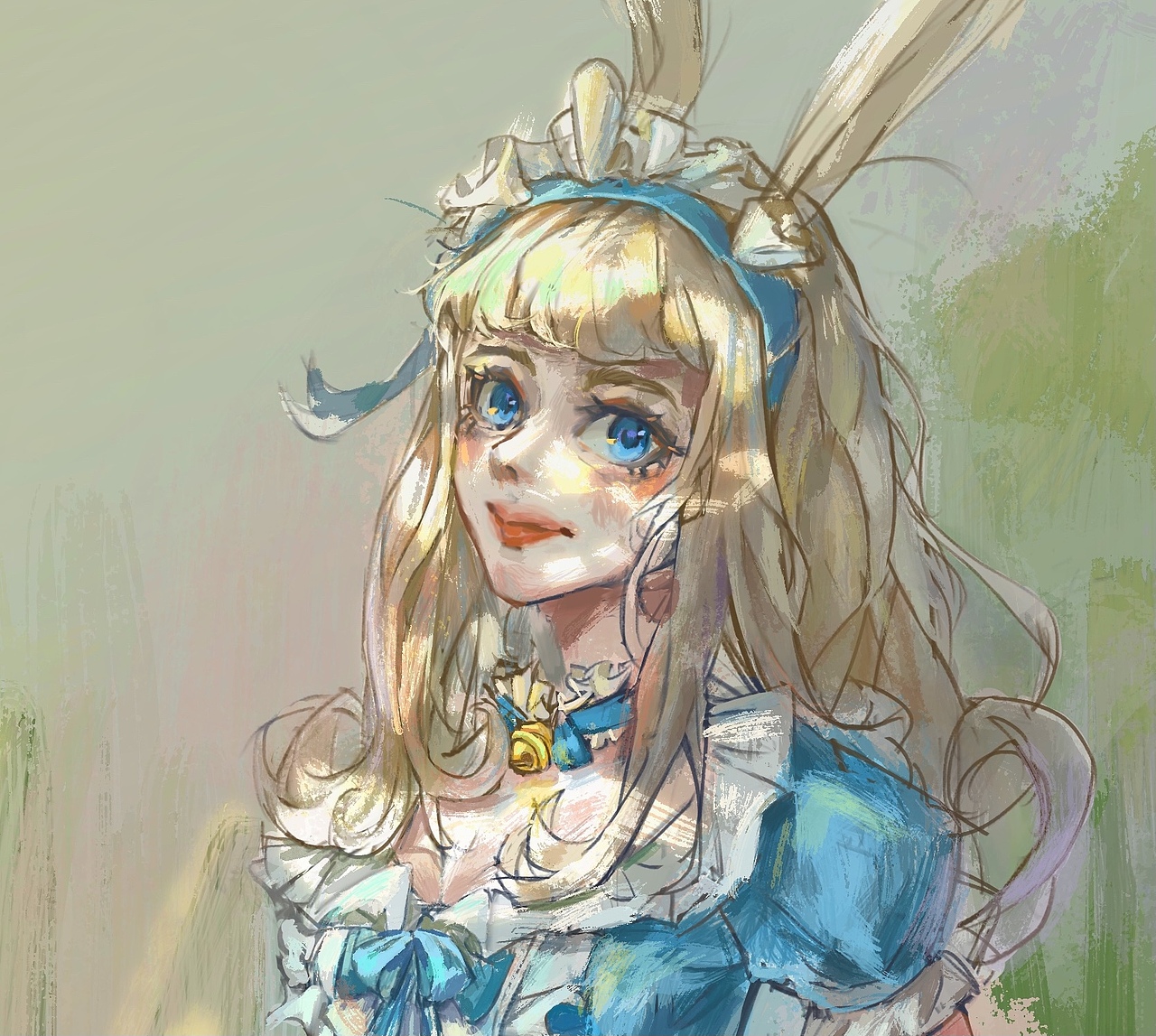 插画练习。兔叽