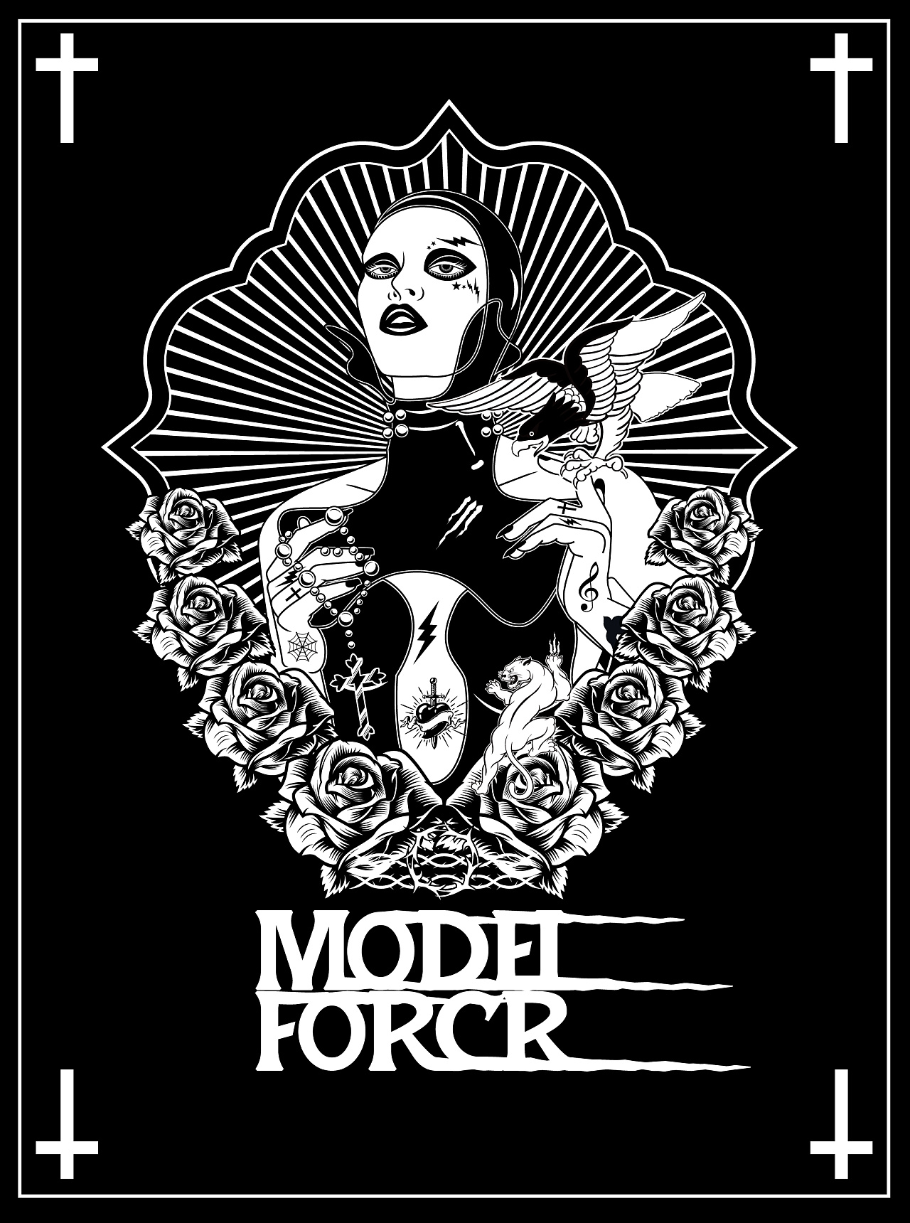 西海岸风格之单色潮流插画设计——欲望都市