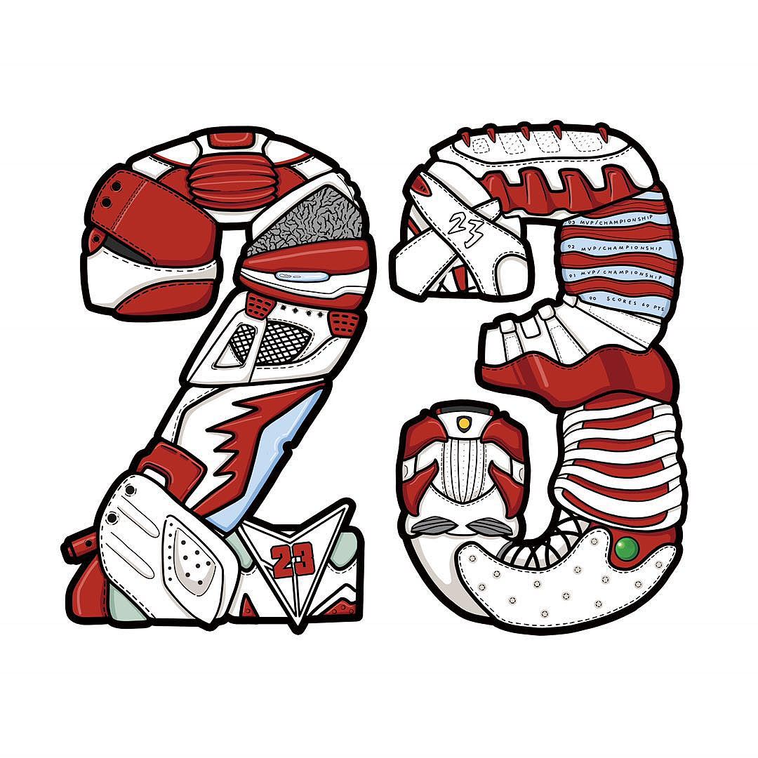 原创球鞋插画 air jordan 1-14 ----履程sole 待续