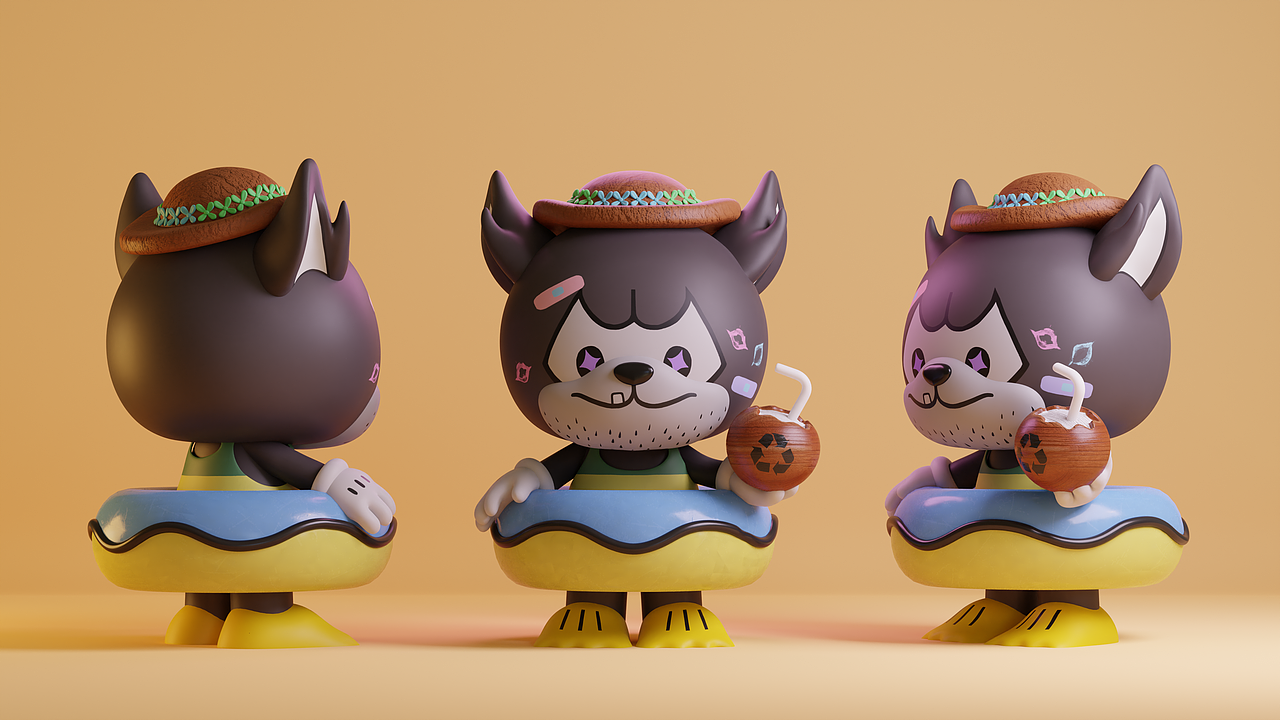 潮玩建模临摹练习