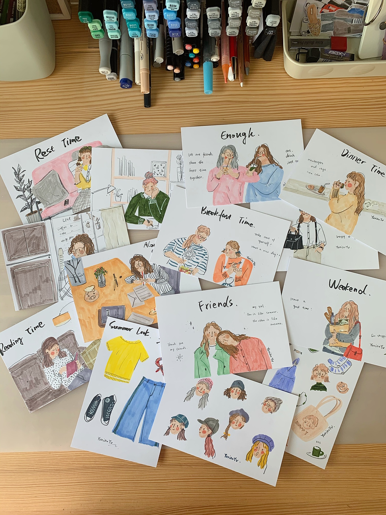 一些手绘插画合集