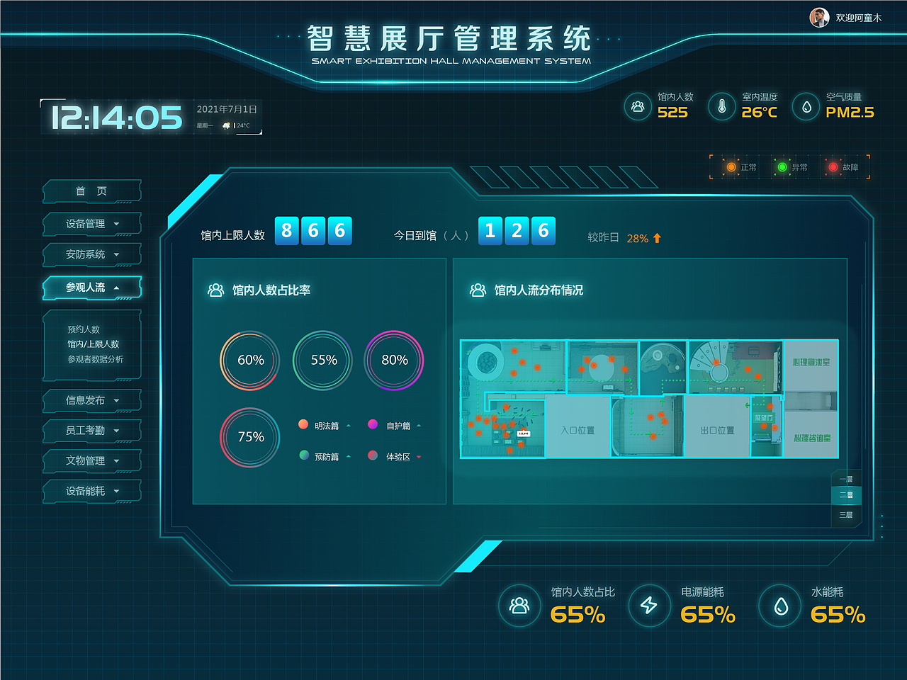智慧展厅管理系统（图ZMjc1Njg1Mjg4） - 软件界面 - 站酷设计师青苹果ZHT原创素材 - 站酷ZCOOL