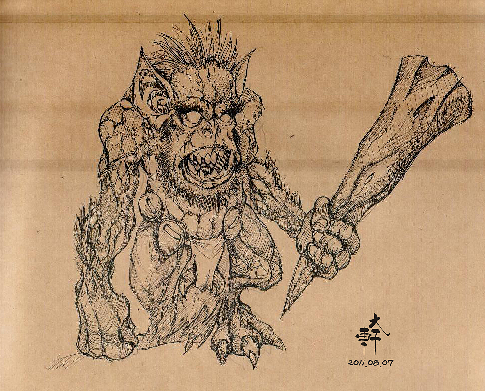 临摹魔兽作品（图ZNDkzNzYyMA==） - 商业插画 - 站酷设计师阿李蜗蜗原创素材 - 站酷ZCOOL