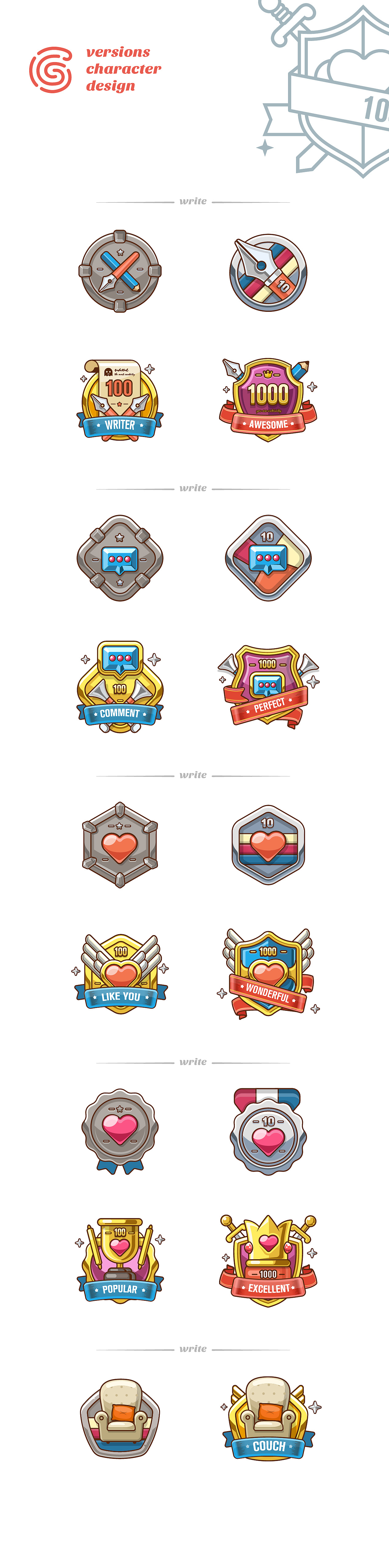 手游宝勋章设计|ui|图标|hello_da - 原创作品 - 站酷 (zcool)