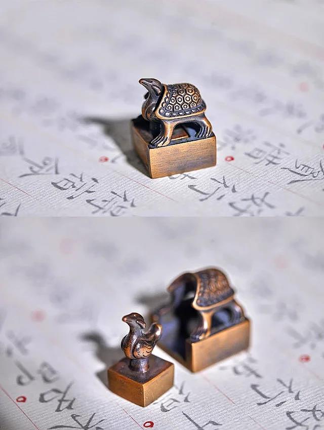 朱雀玄武子母印章(纯铜)