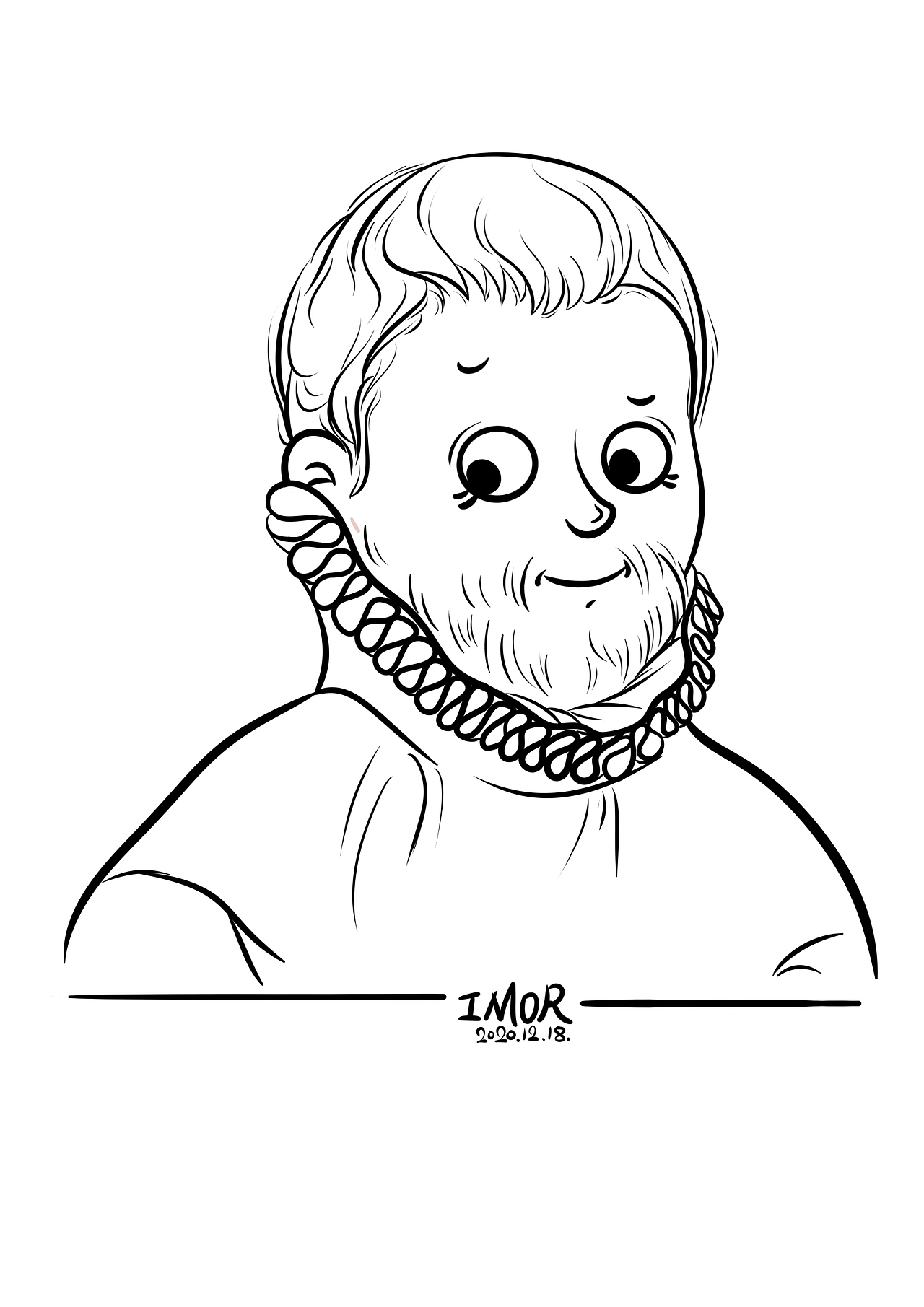 版绘之《世界名画》系列,卡通版头像集齐12张