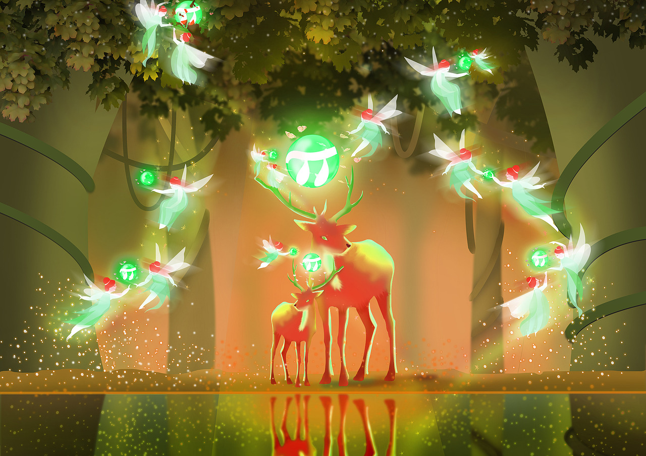 梦幻森林（图ZMjM5MTU3ODk2） - 创作习作 - 站酷设计师问问lisha原创素材 - 站酷ZCOOL