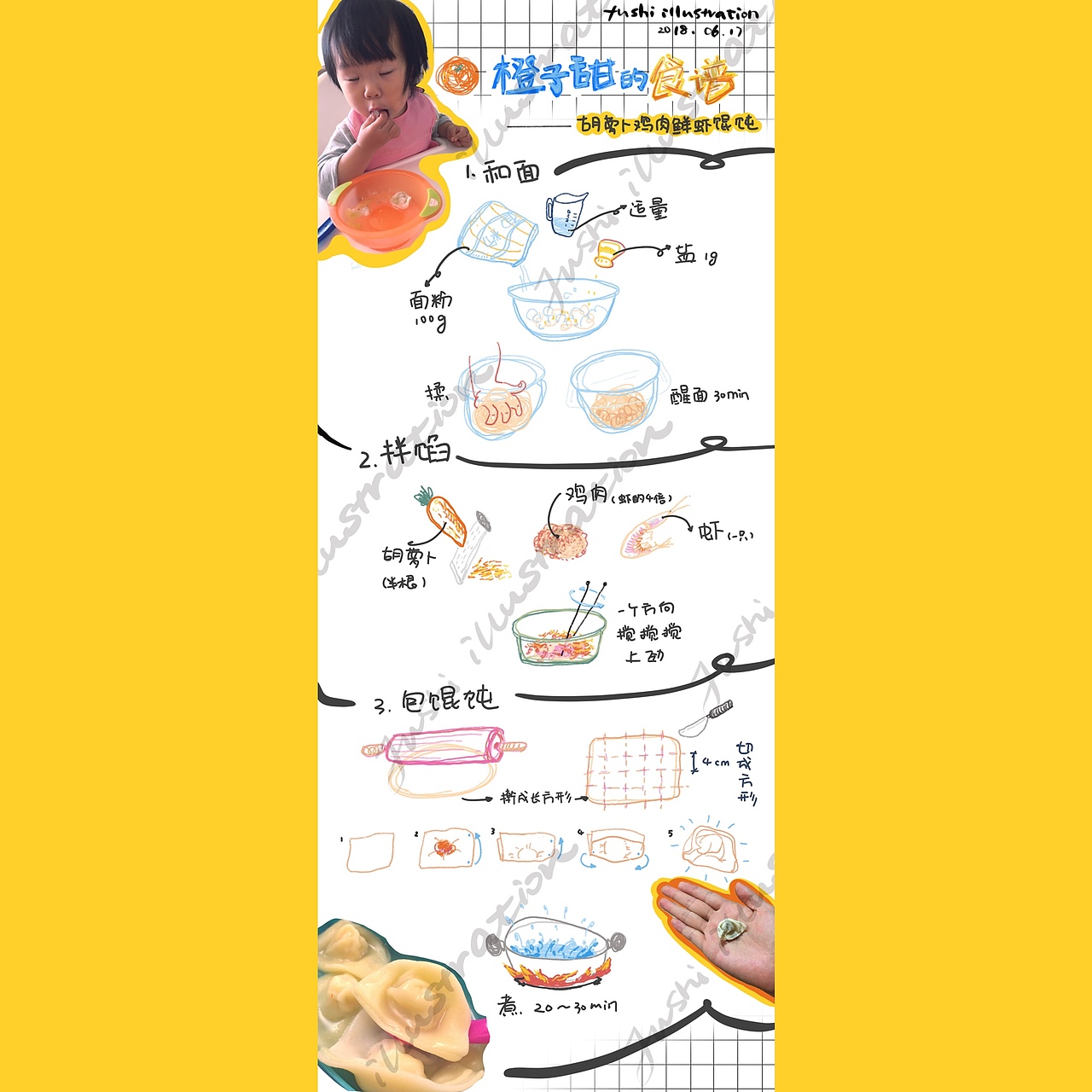 宝宝辅食食谱 ipadpro绘 有爱的食物