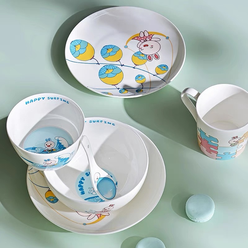 树一/火火兔×斯可慕 联名插画陶瓷餐具设计(第三套)