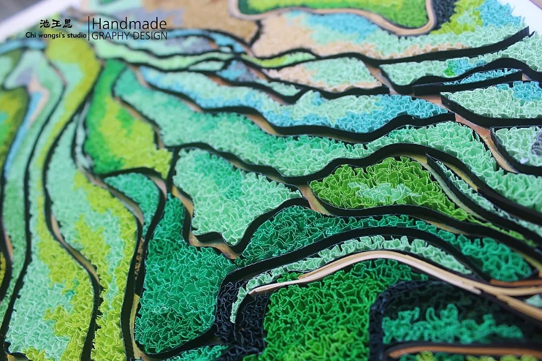 衍纸原创作品梯田