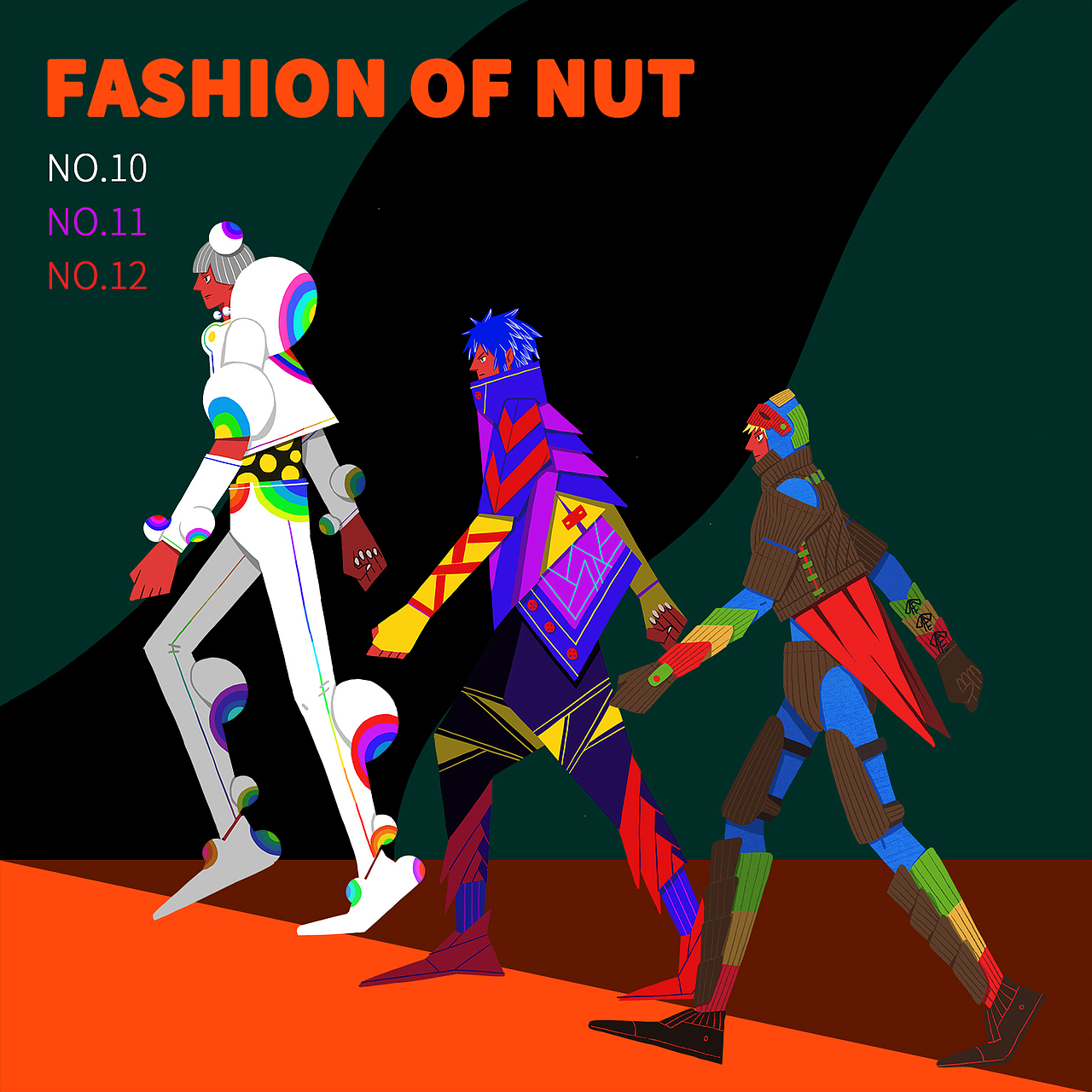 虚拟时装周服装插画