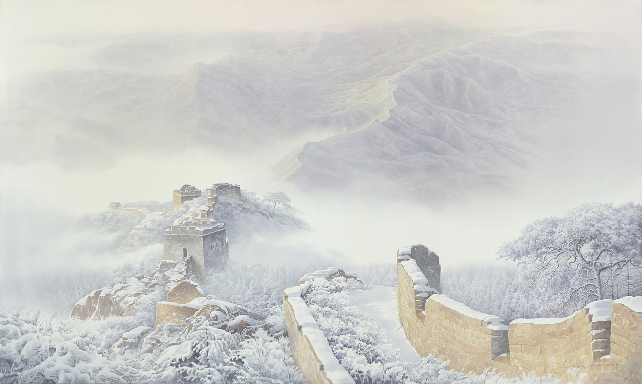 写实水彩 - 画笔下的万里长城(图ZOTE5ODkxNjQ=) - 绘画 - 站酷设计师黄有维水彩原创素材 - 站酷ZCOOL