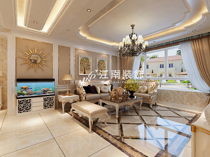 哈尔滨江南装饰公司华润中央公园简欧风格装修效果图