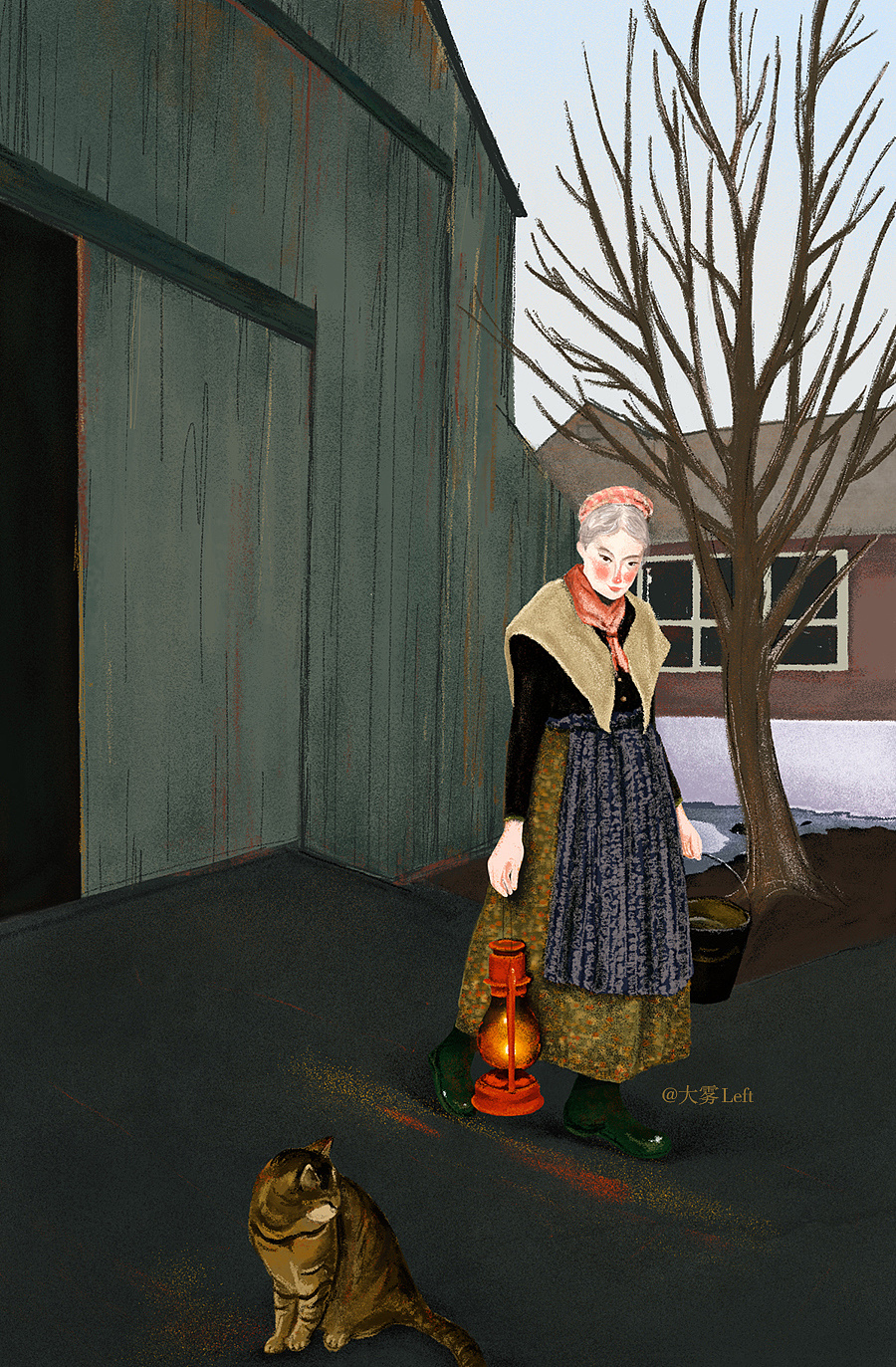 塔莎奶奶 |插画|插画习作|大雾left - 原创作品 - 站酷 (zcool)