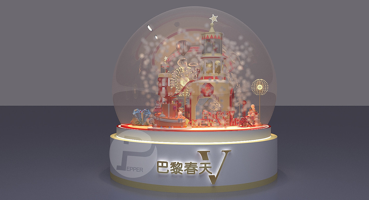 圣诞水晶球效果图