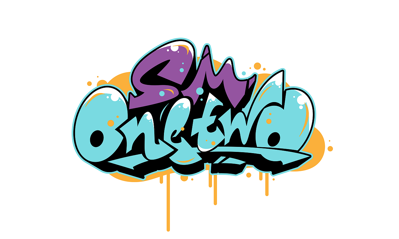 最近手绘涂鸦嘻哈书法字体设计