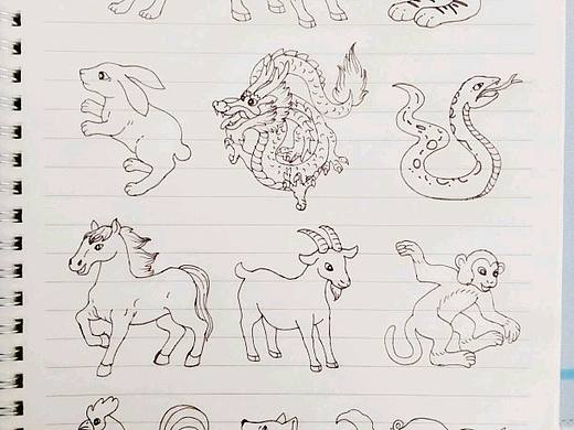 十二生肖（个人主页-ZNjc2NTk1MzI=） - 绘画 - 站酷设计师漫改小楠原创素材 - 站酷ZCOOL