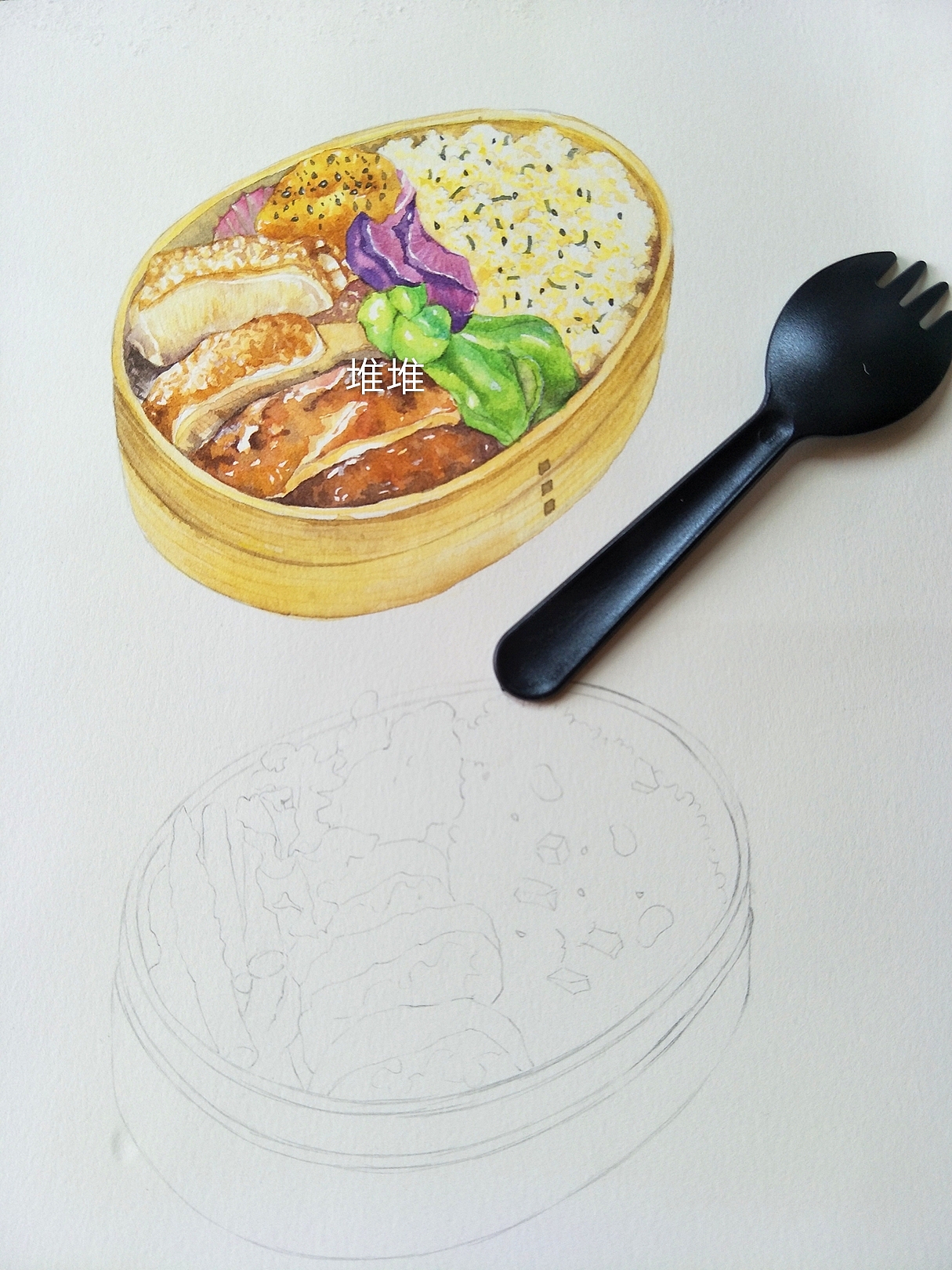 水彩日料绘（图ZMTA0MTkzNzY0） - 商业插画 - 站酷设计师堆堆睿原创素材 - 站酷ZCOOL