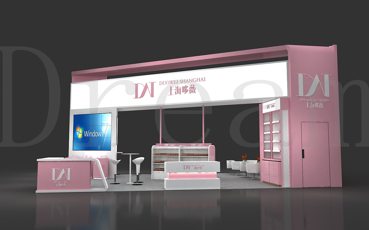 美妆展位设计|空间|展陈设计|dream一拳 - 原创作品 - 站酷 (zcool)