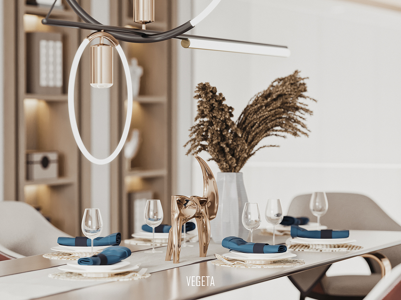 新中式客餐厅&卧室