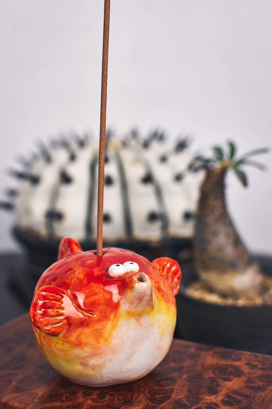 手捏陶艺茶宠锦鲤鱼镇纸文房摆件【塑新社潘小駑】