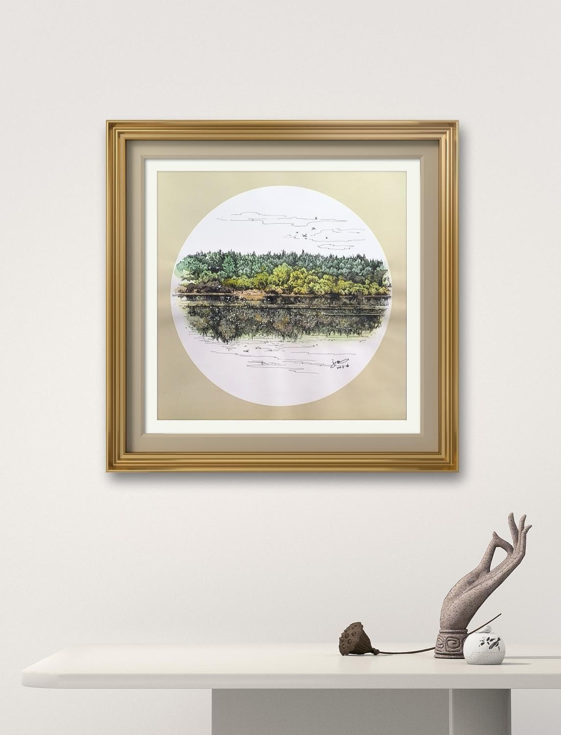 《水清岸绿一湿地公园》（图ZMzcxMjEyMDk2） - 艺术插画 - 站酷设计师gaowei55516455原创素材 - 站酷ZCOOL