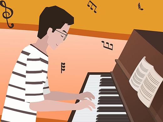 MG动画广告宣传动画钢琴室动画正能量动画