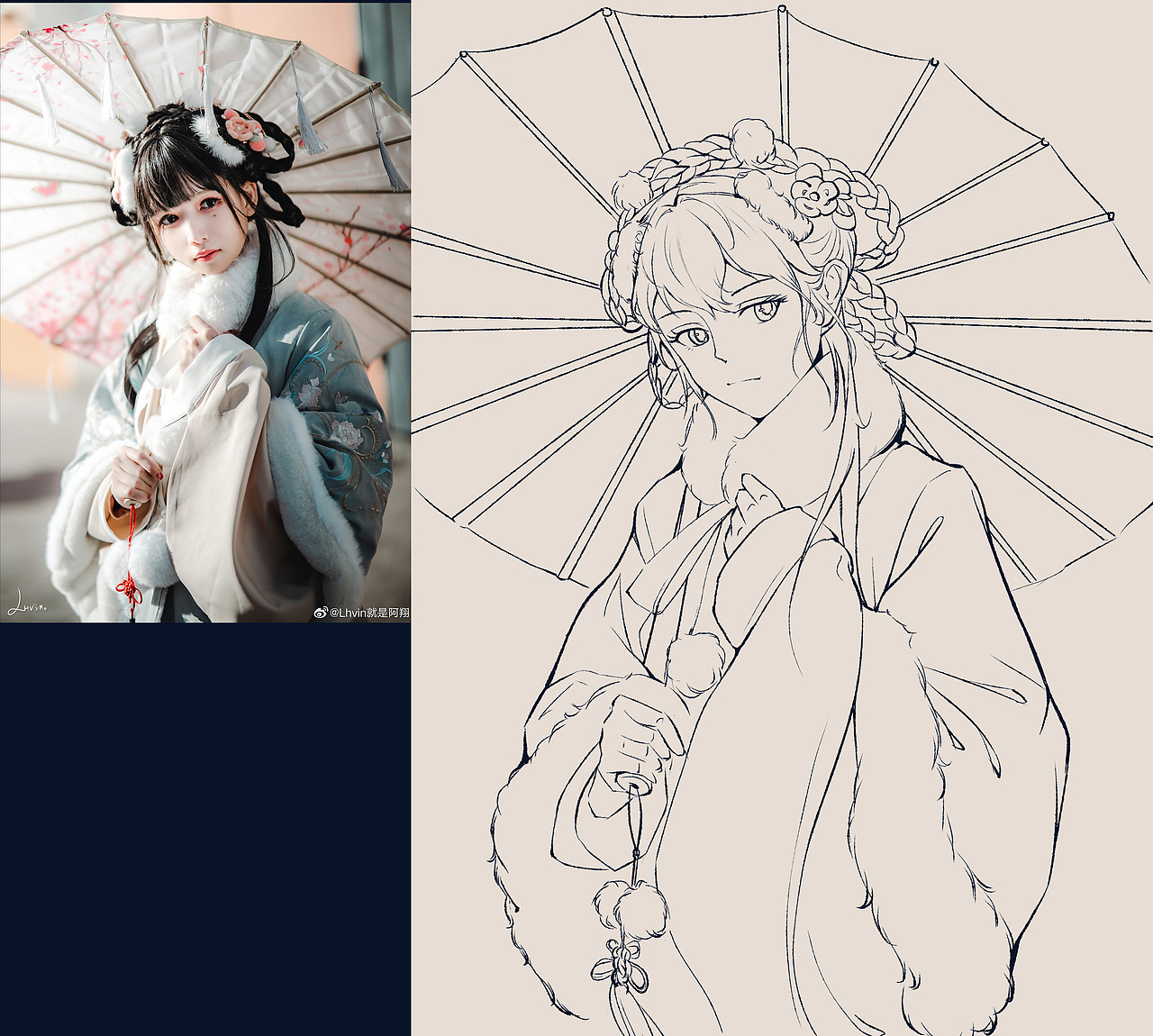 真人转动漫人物速写