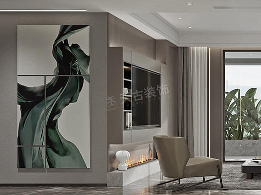 融创壹号院装修案例,135㎡大平层设计效果,渝北装修