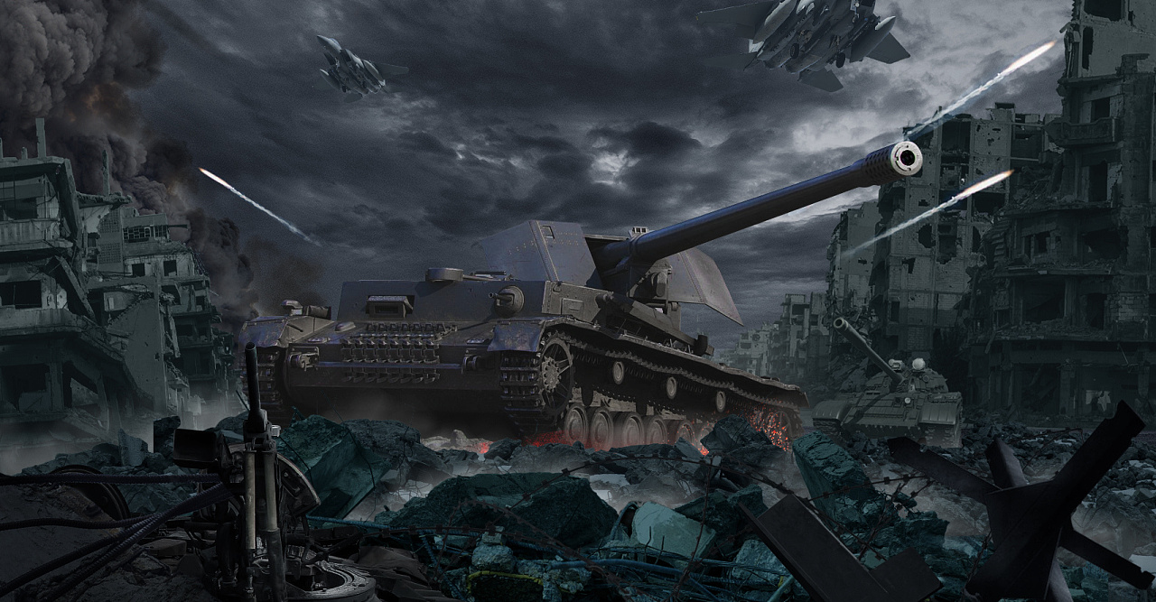 坦克战争海报合成