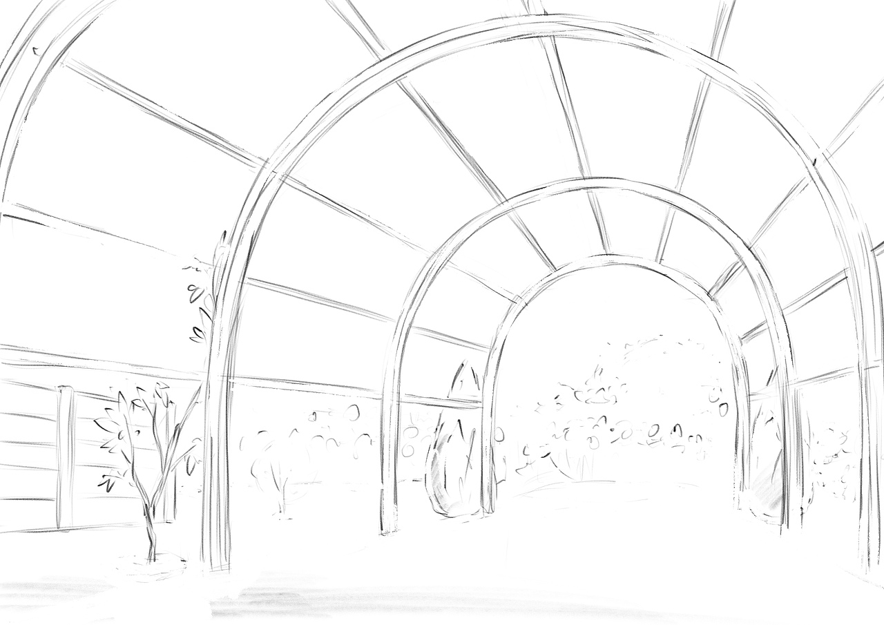 【治愈的花园】种两棵紫藤(插画)