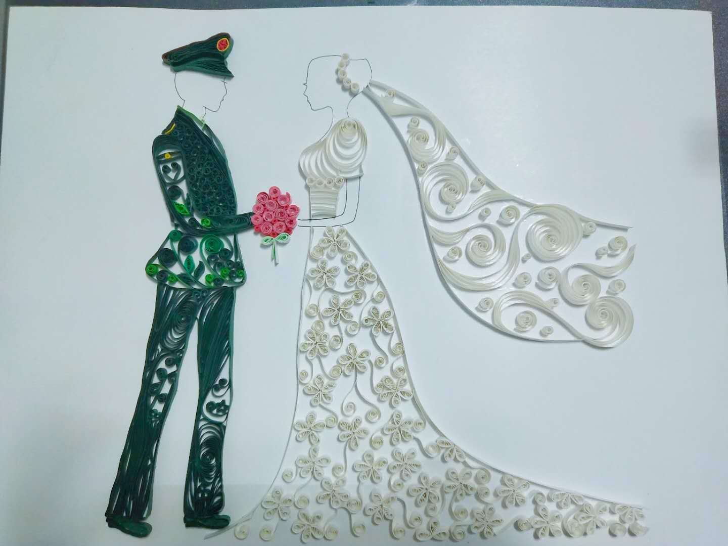 军人衍纸画教程|手工艺|其他手工艺|青潺 - 原创作品 - 站酷 (zcool)